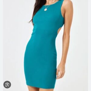L Space Teal Sleeveless Mini Dress